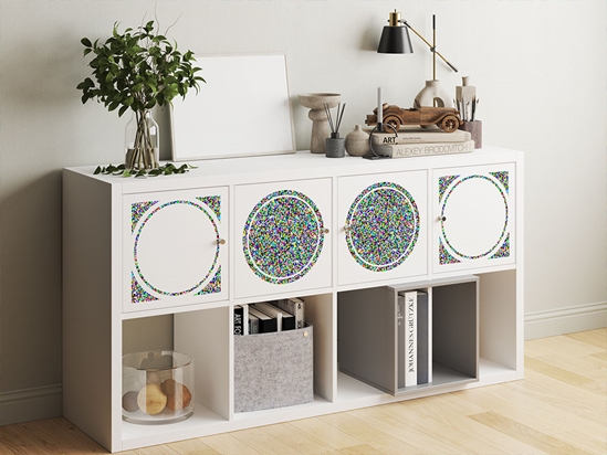 White Noise Pixel DIY Furniture Stickers