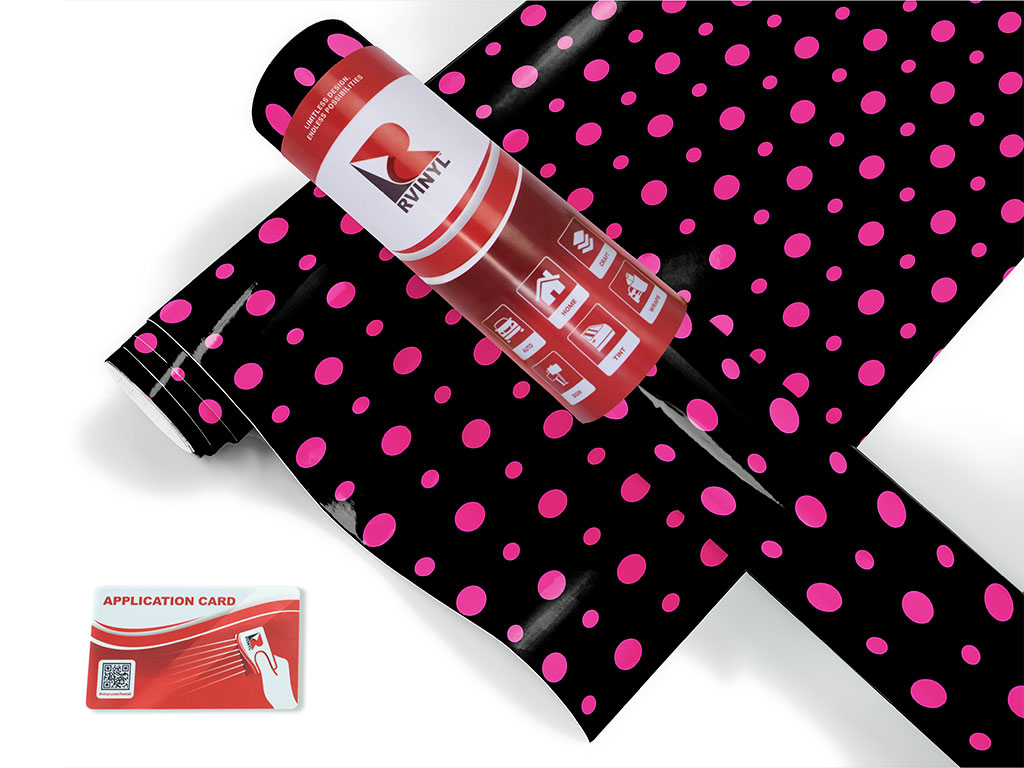 Fierce Fuchsia Polka Dot Craft Vinyl Roll