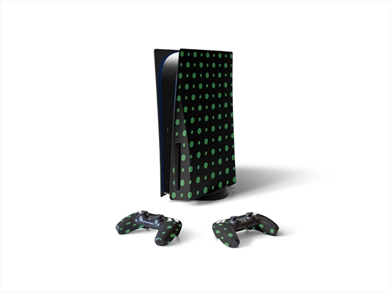 Grass Green Polka Dot Sony PS5 DIY Skin