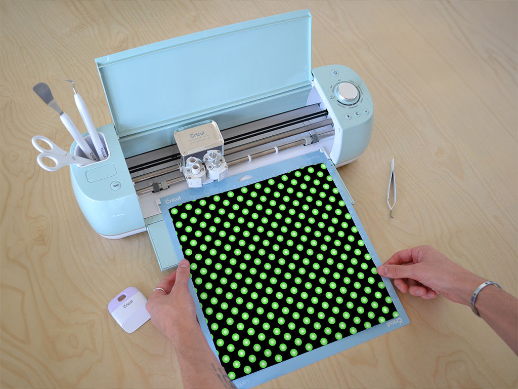 Green Machine Polka Dot Cricut Compatible Vinyl