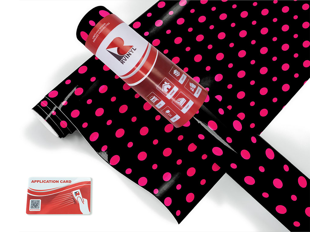 Hot Pink Polka Dot Craft Vinyl Roll