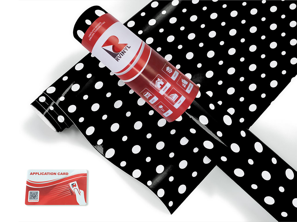 Maddening Monochrome Polka Dot Craft Vinyl Roll