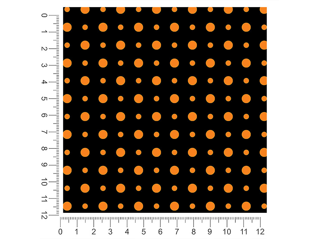 Pumpkin Orange Polka Dot 1ft x 1ft Craft Sheets