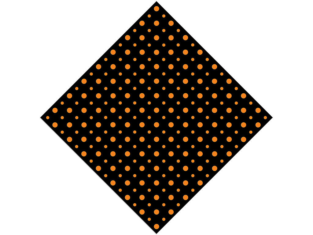 Pumpkin Orange Polka Dot Vinyl Wrap Pattern