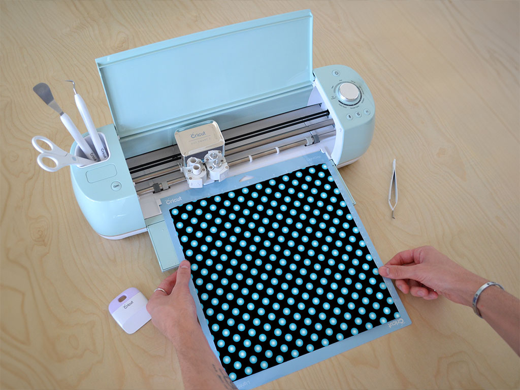 Robin Egg Polka Dot Cricut Compatible Vinyl