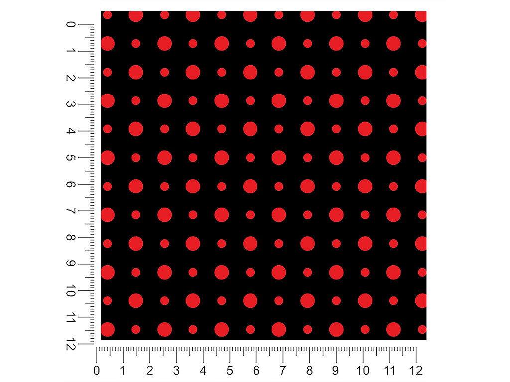 Stoplight Red Polka Dot 1ft x 1ft Craft Sheets