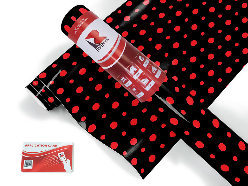 Stoplight Red Polka Dot Craft Vinyl Roll