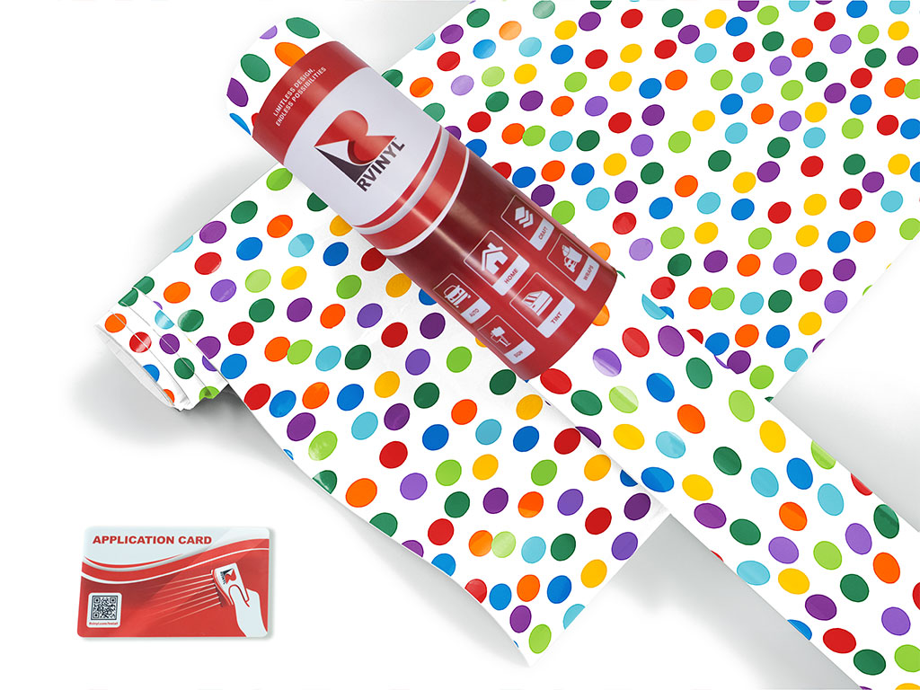 Confetti Explosion Polka Dot Craft Vinyl Roll