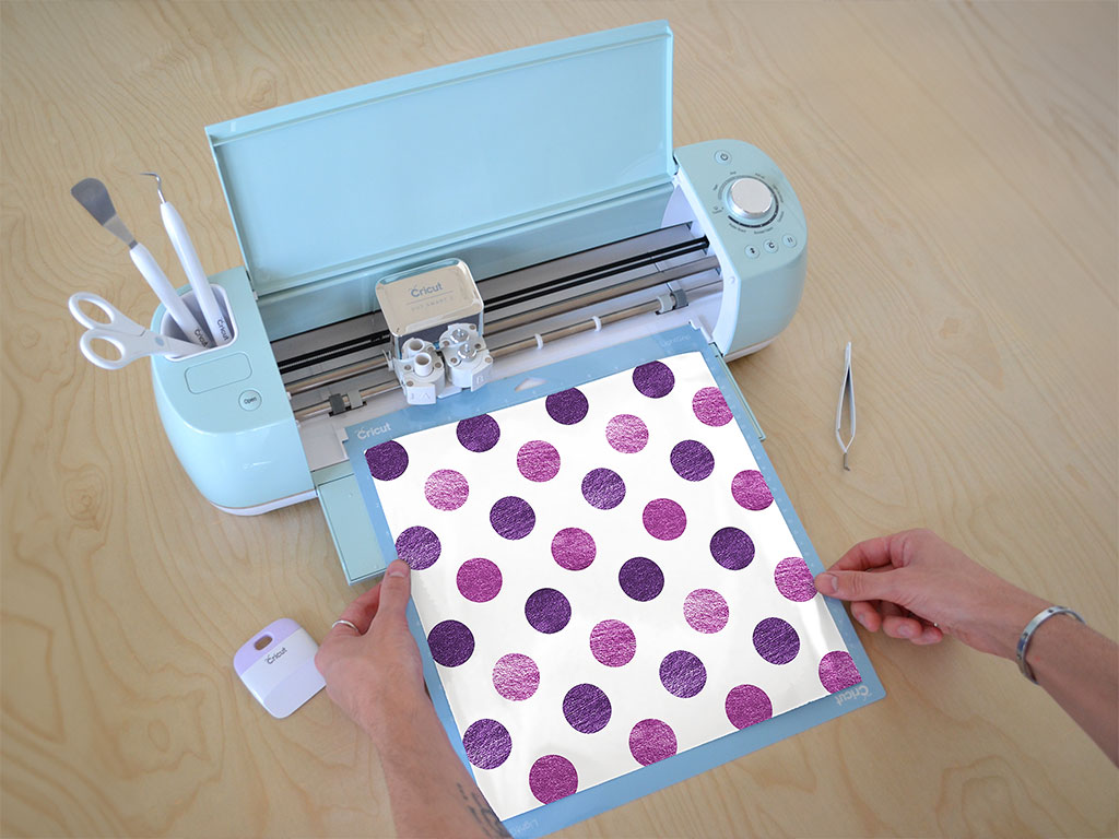 Cotton Candy Polka Dot Cricut Compatible Vinyl