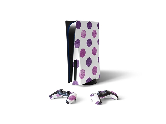 Cotton Candy Polka Dot Sony PS5 DIY Skin