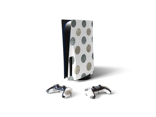 Gray Dust Polka Dot Sony PS5 DIY Skin