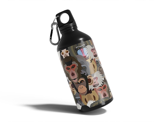 Primate Promenade Animal Water Bottle DIY Stickers