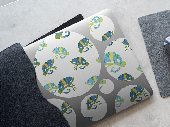 Navy Chameleons Animal DIY Laptop Stickers