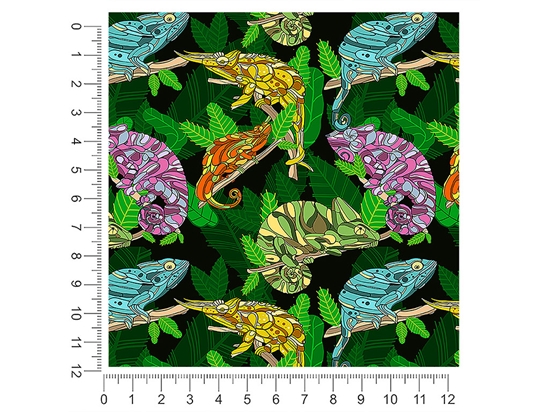 Psychedelic Chameleons Animal 1ft x 1ft Craft Sheets