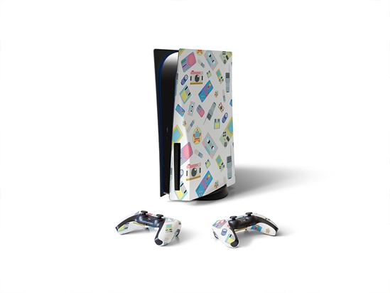 High Tech Retro Sony PS5 DIY Skin