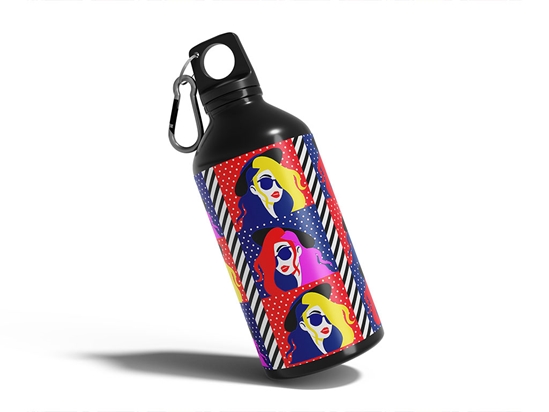 Pop Art Retro Water Bottle DIY Stickers