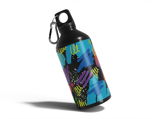 Jump Around Retro Water Bottle DIY Stickers