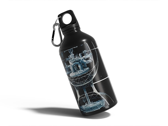 Warped Time Science Fiction Water Bottle DIY Stickers