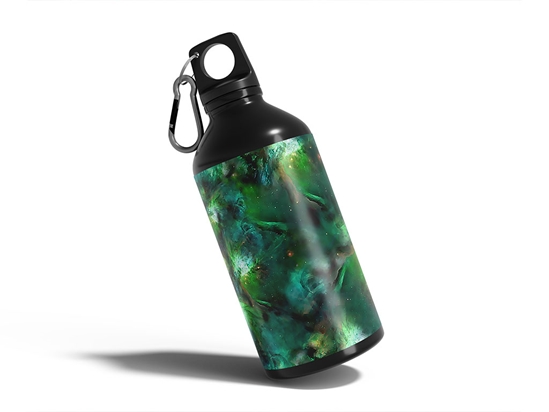 Galactic Green Science Fiction Water Bottle DIY Stickers