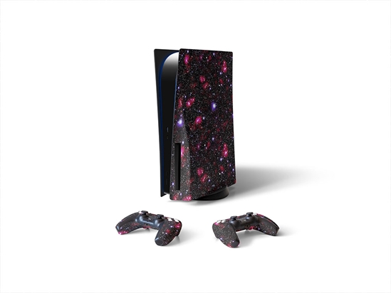 Red Starfield Science Fiction Sony PS5 DIY Skin