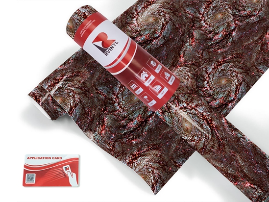 Red Swirl Science Fiction Craft Vinyl Roll