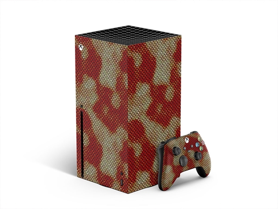 Red Snake Animal Print XBOX DIY Decal