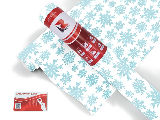 White Winter Snowflake Craft Vinyl Roll