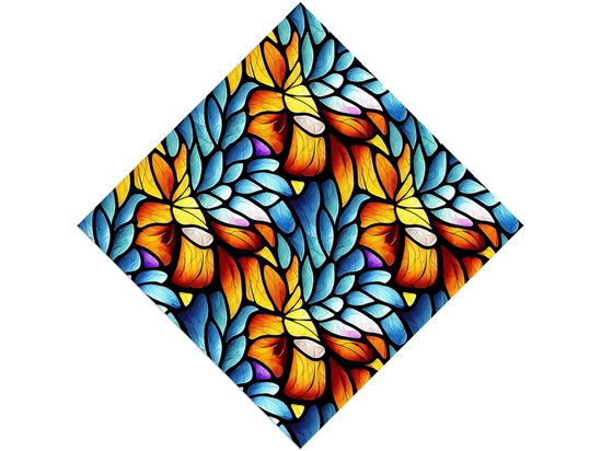 Floating Leaves Stained Glass Vinyl Wrap Pattern