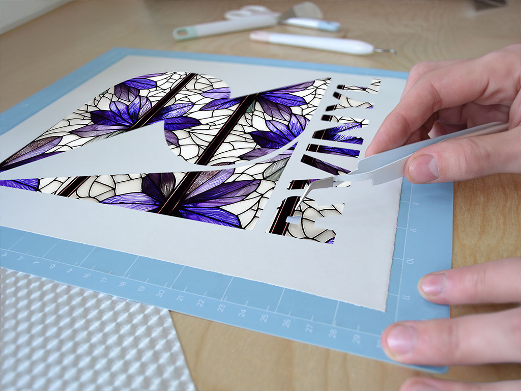 Plucking Petals Stained Glass Easy Weed Craft Vinyl