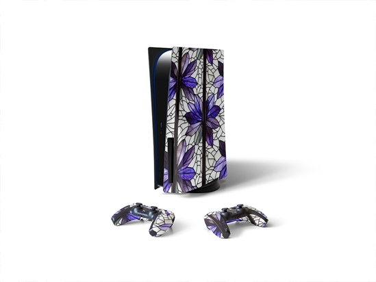 Plucking Petals Stained Glass Sony PS5 DIY Skin