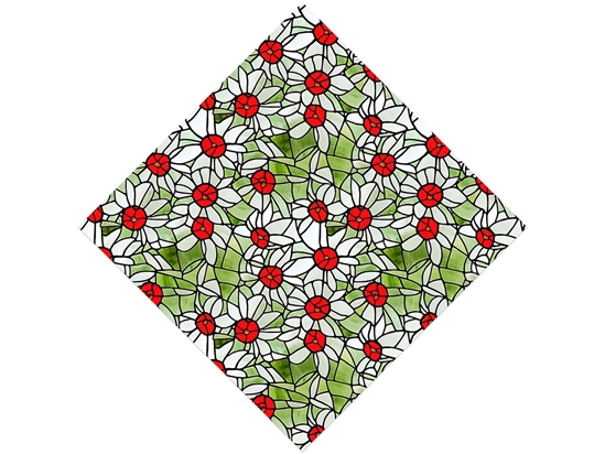 Rose Buds Stained Glass Vinyl Wrap Pattern