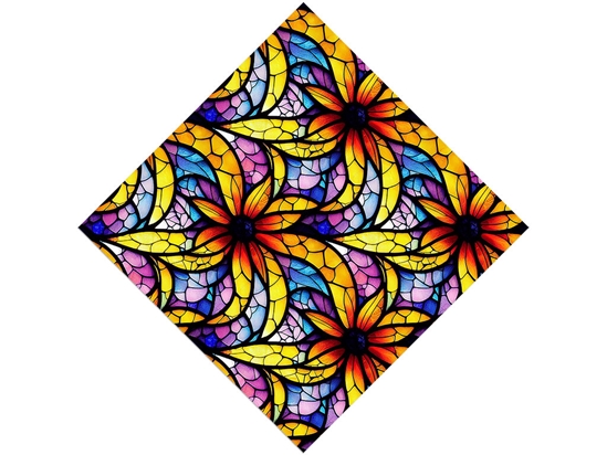 Sunflower Field Stained Glass Vinyl Wrap Pattern