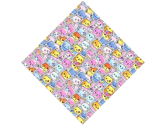 Cuddly Kittens Sticker Bomb Vinyl Wrap Pattern