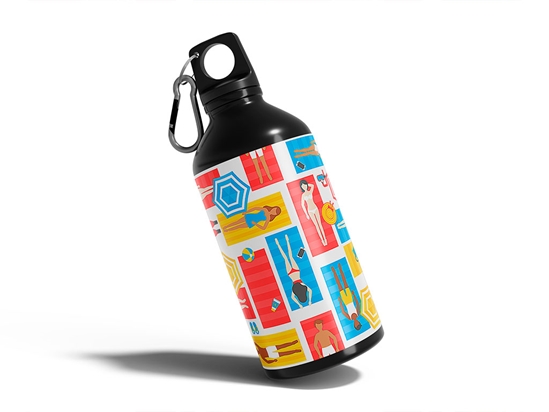 Towel Tetris Summertime Water Bottle DIY Stickers