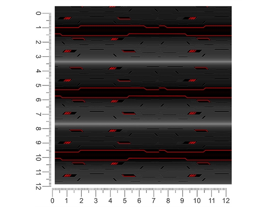 Dark Scarlet  Technology Vehicle Wrap Scale