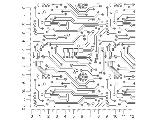 Monochrome Motherboard Technology Vehicle Wrap Scale