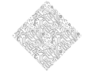 Monochrome Motherboard Technology Vinyl Wrap Pattern