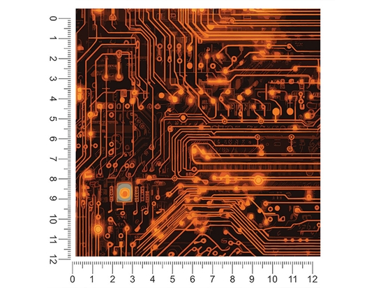 Neon Orange Technology Vehicle Wrap Scale