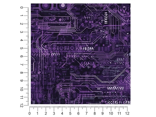 Neon Purple Technology Vehicle Wrap Scale