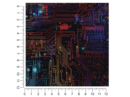 Neon Rainbow Technology Vehicle Wrap Scale