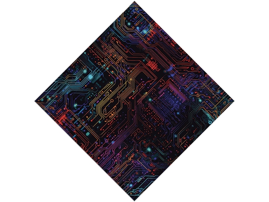 Neon Rainbow Technology Vinyl Wrap Pattern