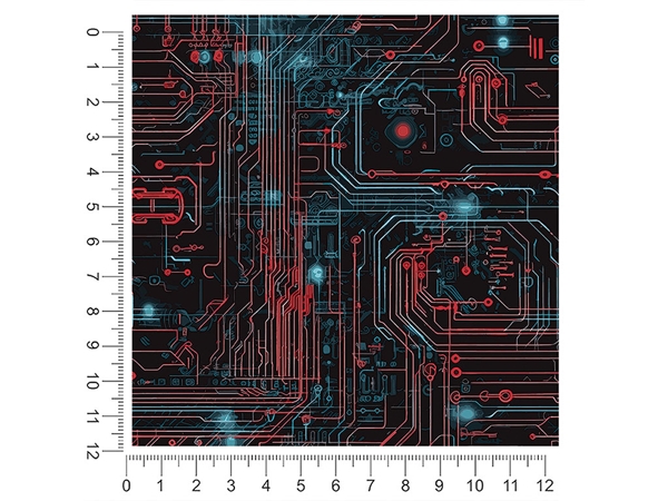 Red Blue Technology Vehicle Wrap Scale