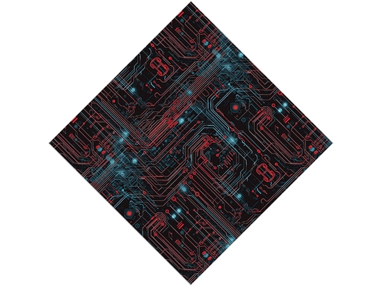 Red Blue Technology Vinyl Wrap Pattern