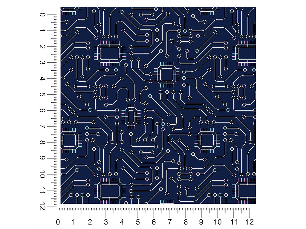 Simple Navy Technology Vehicle Wrap Scale