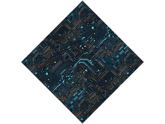 Turquoise Terabyte Technology Vinyl Wrap Pattern