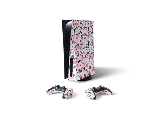 Confetti Terrazzo Stone Sony PS5 DIY Skin