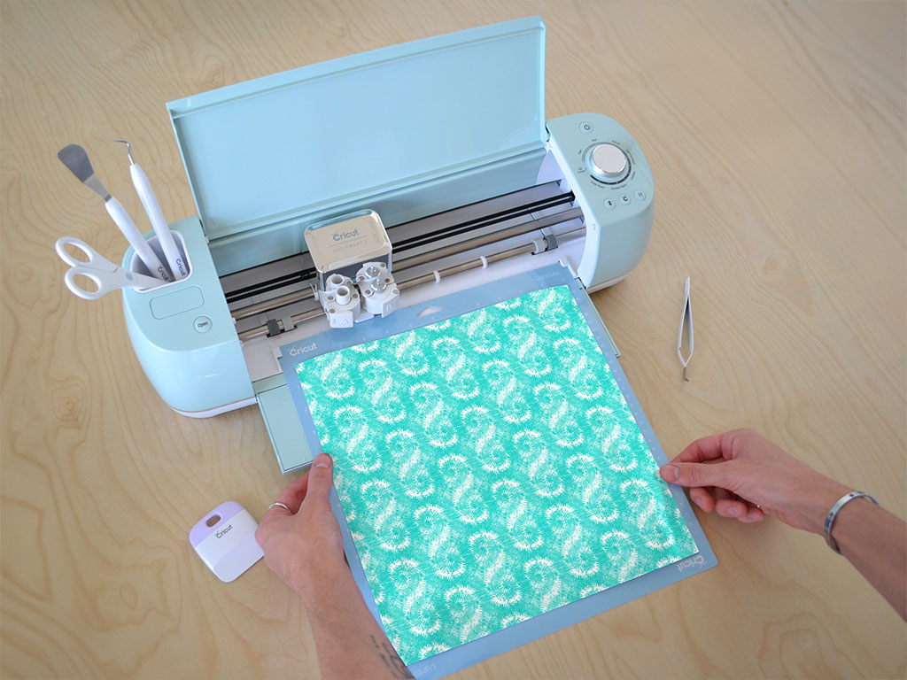 Seafoam Spirals Tie Dye Cricut Compatible Vinyl