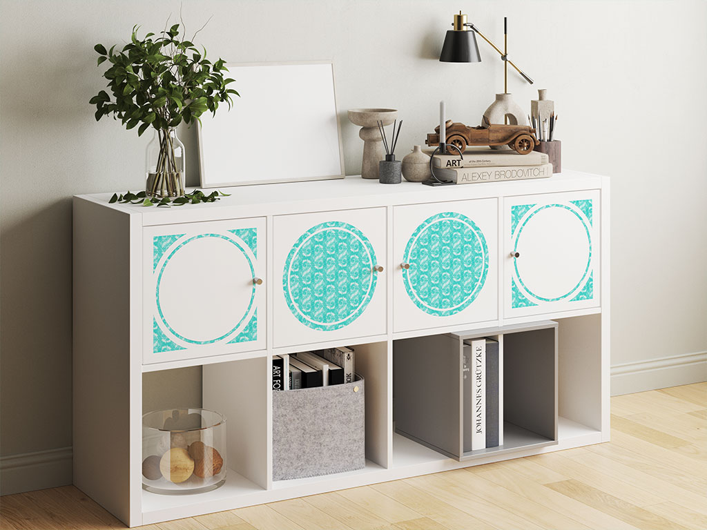 Seafoam Spirals Tie Dye DIY Furniture Stickers