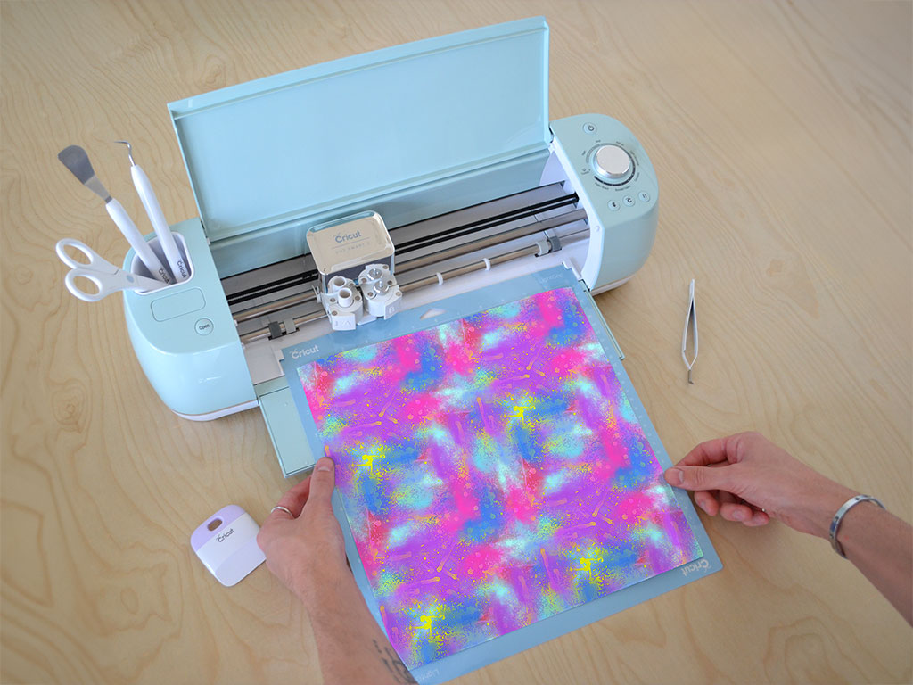 Splattered Fantasy Tie Dye Cricut Compatible Vinyl