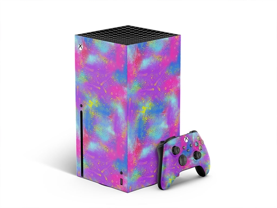 Splattered Fantasy Tie Dye XBOX DIY Decal